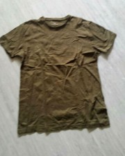 Primark Shirt grün oliv braun BW T-Shirt Longshirt kurzarm Rundhals Top 42 44 M