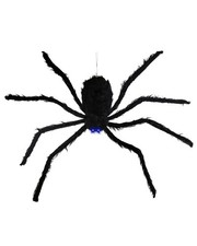 Schwarze sich abseilende Riesenspinne