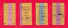 4 Edmonsonsche Fahrkarten 