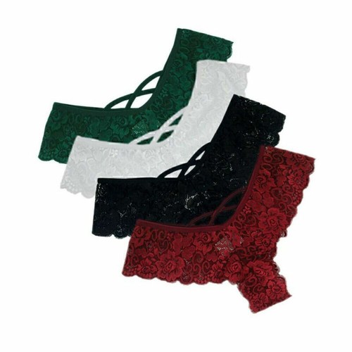 4er set damen panty spitze - 4er,