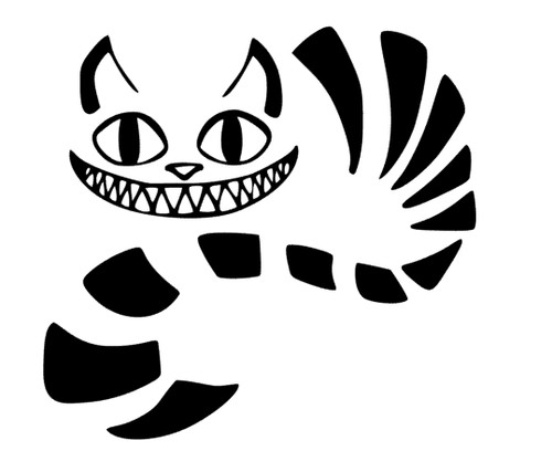 Alice grinsekatze aufkleber - alice,