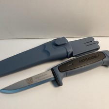 H091 MORAKNIV Jagdmesser mit Werbeaufdruck Basic 546 matt grau