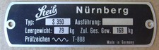Typenschild steib s350 - steib,