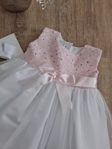 Taufkleid mit strinband - mit,