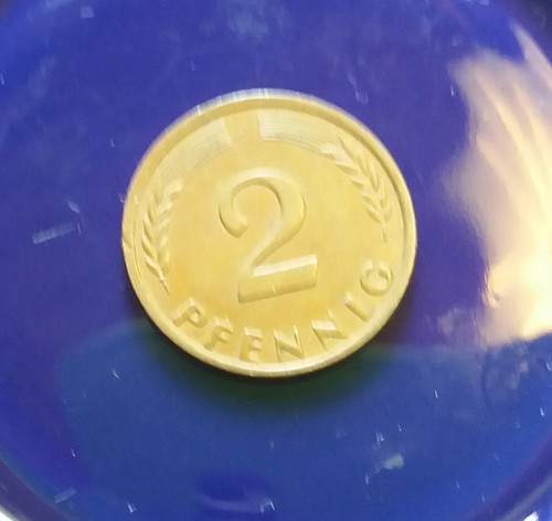 Geld münze 2 pfennig - münze:,