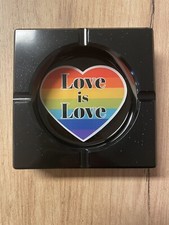 Aschenbecher aus Epoxidharz Schwarz