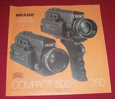 dachbodenfund prospekt alt faltblatt braun super 8 film kamera 500 / 350 reklame