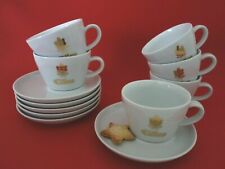 6 Cappuccinotassen mit Untertasse KAHLA Five Senses Schriftzug golden Eilles TOP