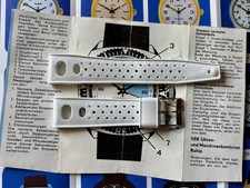 Taucheruhr Armband  Kautschuk f. Glashütte GUB / Ruhla original ungetragen 20 mm