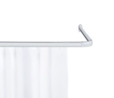 WENKO Winkelschiene Era Duschvorhang Chrom Aluminium L-Form U-Form