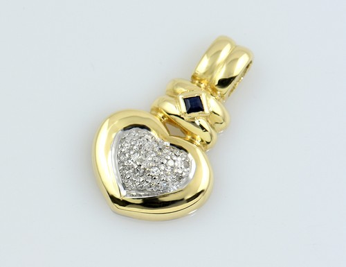 Anhänger saphir diamant - saphir,