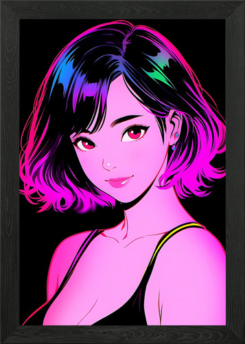 Retro schönes anime mädchen - anime,
