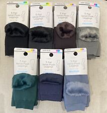 SAMT PLÜSCH LEGGINGS SCHWARZ