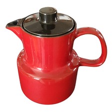 Melitta Ceracron Keramik Kaffeekanne rot 70er neuwertiger Zustand