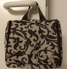 Reisenthel Damen-Kosmetik-Tasche in Beige-Braun—Blumenmuster 23x8x19 cm