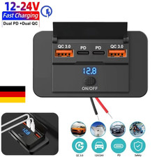 USB C Steckdose 12V/24V Dual