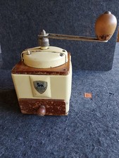 Peugeot Frères Handkurbel Kaffeemühle aus Holz und Metall Antik Vintage