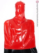 Latex Maske "KOPFSACK" ohne Öffnungen - Henkermaske für SIE & IHN - ROT