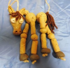 Marionette Geschenk Kinder?Pferd Pony?getöpfert Handarbeit aus Ton Aufhängen