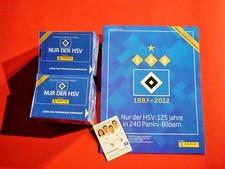 Panini Nur der HSV Hamburg 125 Jahre 2 x Display + Album 100 Tüten Zusatzsticker