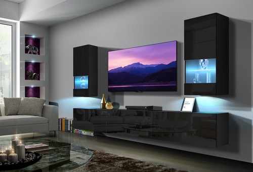 Moderne wohnwand schrankwand - moderne,
