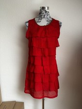H&H Kleid Cocktailkleid Abendkleid Rot Transparent Neu S M