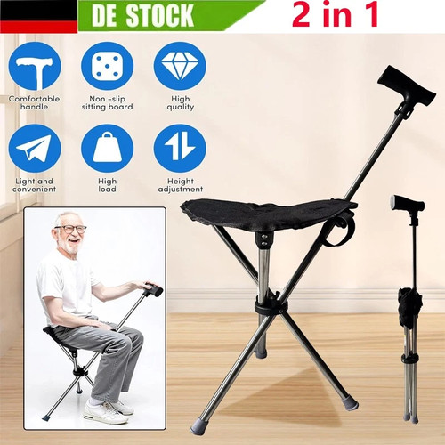 Gehstock mit sitzfläche - mit,