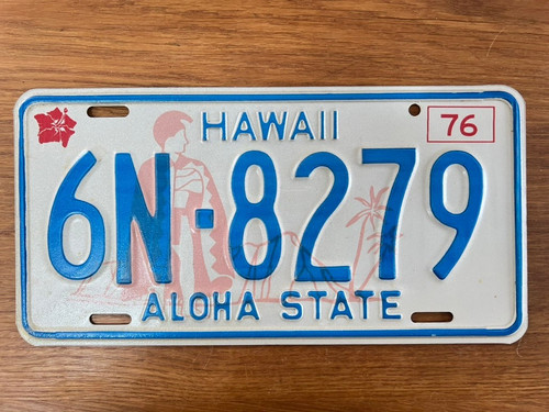 Original hawaii nummernschild - original,