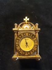 HILSER 1815 Uhr Standuhr Vergoldet  36 *66 245g  Setzkasten Miniatur