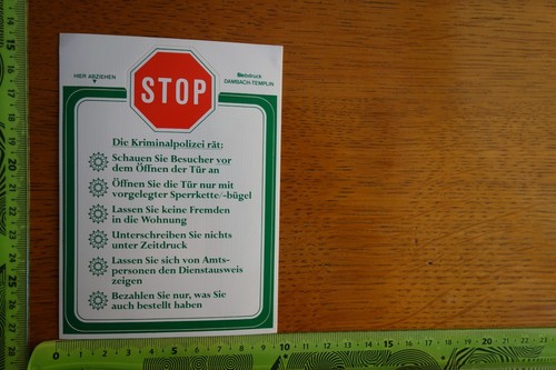 Alter aufkleber polizei stop - alter,