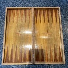 Schach und Backgamon Spiel aus Holz und Stein alt 