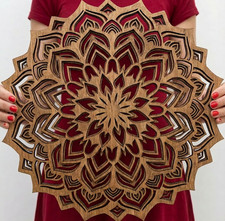 3D Mandala Wandkunst Holz