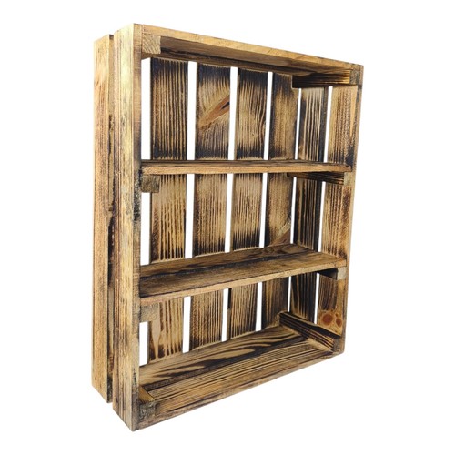 Regal obstkiste holz geflammt - regal,