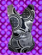 Sh8✪ groovy Hippie Shirt Vintage Mustermix Schlagermove 60er 70er Jahre Gr. S