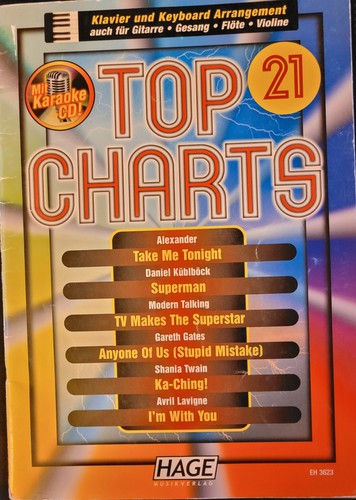Top charts inkl karaoke - 21, inkl.