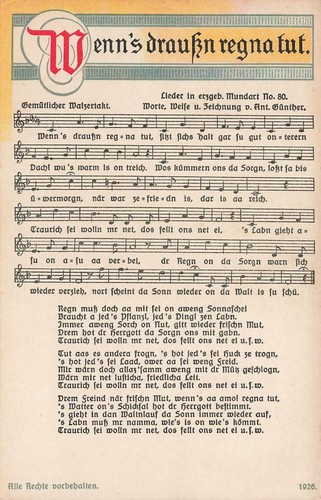 Erzgebirge liedpostkarte - ak,