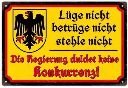 Blechschild 30x20 lüge - 30x20,