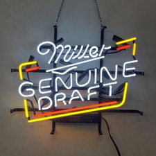 Miller Genuine Draft Leuchtreklame Neon Schild Bier Bar Wand Dekor Licht 17"x14"