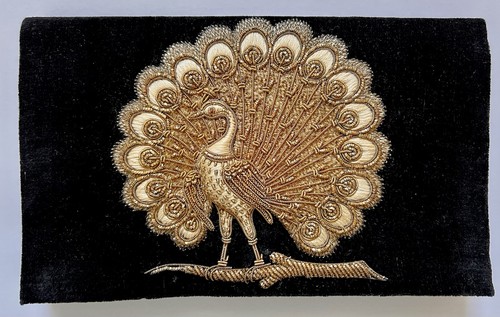 Vintage clutch aus samt - clutch,