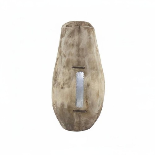 Vintage dekovase aus holz - dekovase,