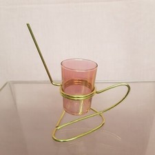 Brezel Salzstangen Gestell Rockabilly Glas 60iger Nierentisch