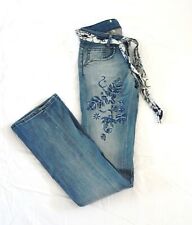 Killah Sixty Jeans Hose 24  Blau Skinny Schlaghose Denim Damen Stretch .