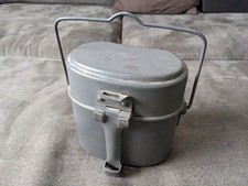 Original BW Bundeswehr Essgeschirr Kochgeschirr Alu Camping Geschirr 3-tlg Grau