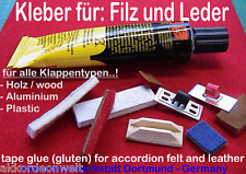 Kleber für Gaze,Filz, Leder,Stoff,Klappenbelag,gluten for accordion Felt,Leather