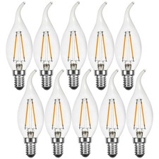 10x LED Filament Kerze