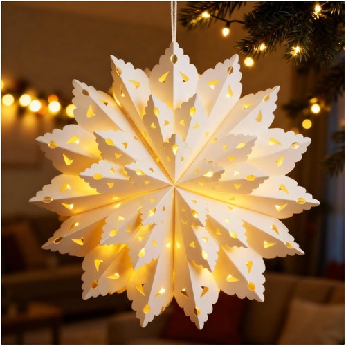 Weihnachtsstern beleuchtet - weihnachtsstern,