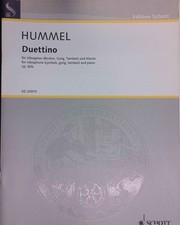 Duettino op. 82b: für Vibraphon (Becken, Gong, Tamtam) und Klavier. Edition Scho