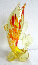 Orange Gelb Murano Glas Vase