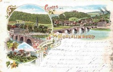 Hohenlimburg HAGEN NRW Panorama Bruecke Hotel Bentheimer Hof Litho Deutsche Reic