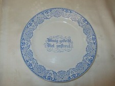 um 1910 V & B - Spruch Teller